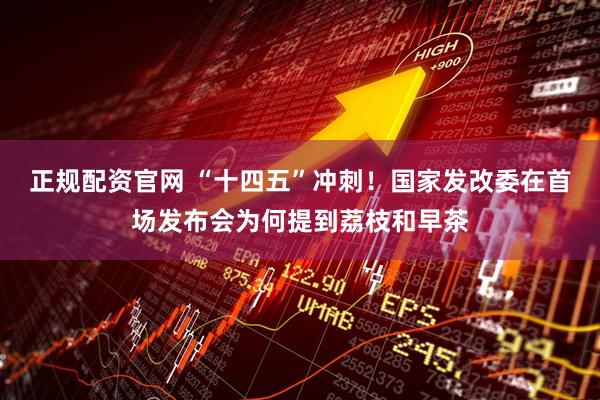 正规配资官网 “十四五”冲刺！国家发改委在首场发布会为何提到荔枝和早茶
